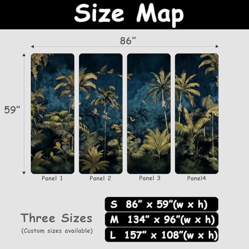 Dark Tropical Palm Tree Wallpaper Vintage Jungle Forest - Image 4