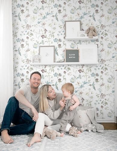 Heroad Modern Boho Peel and Stick Wallpaper Floral Cottage Wallpaper Botanical - Image 6