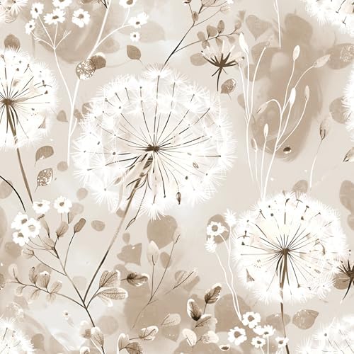 Nukofal Floral Peel and Stick Wallpaper Dandelion by Nukofal