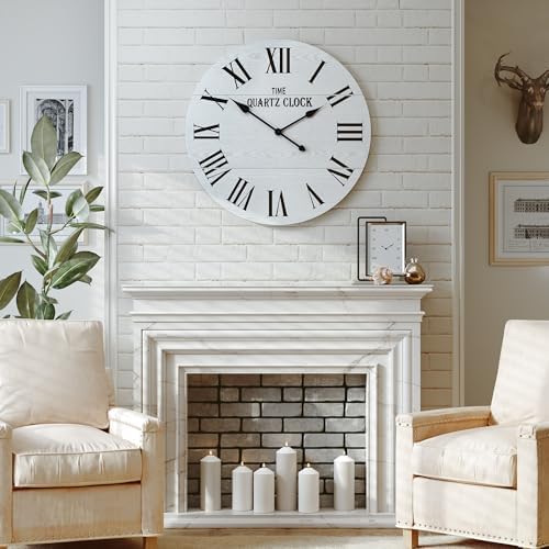 ARTPOWER 24” Large Farmhouse Wall Clock - Image 5