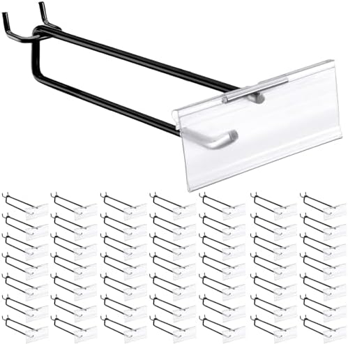 Tandefio 100 Pack Black Metal Peg Board Hooks by Tandefio