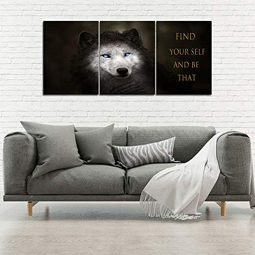 Yetaryy Wolf Canvas Quotes Wall Art Inspirational Entrepreneur Motivational - Image 4