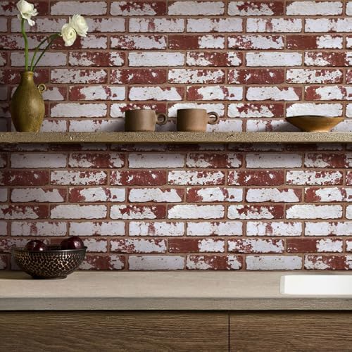 3D Peel and Stick Faux Brick Wall Panels 15.7" x 11.8" 10-Pack - Image 2