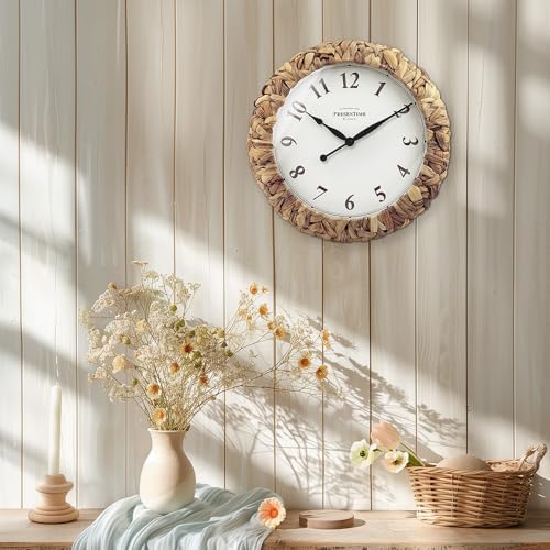 Presentime Farmhouse Series, Rustic Woven Clock - Image 6