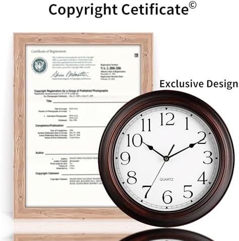 KECYET 14" Wall Clocks Battery Operated Silent - Image 5