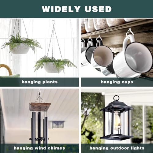 2.36IN Ceiling Screw Hooks for Hanging Plants, Safety Buckle - Image 6