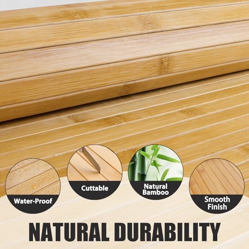 FONUNO Bamboo Wall Panel Bamboo Pole Wrap Roll - Image 3