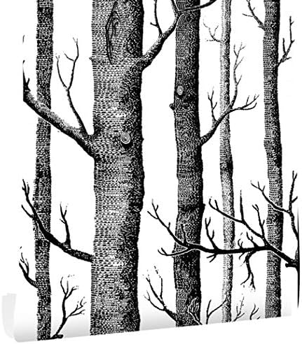 17.7" X 197" Birch Tree Wallpaper Peel and Stick Wallpaper by Micpolo
