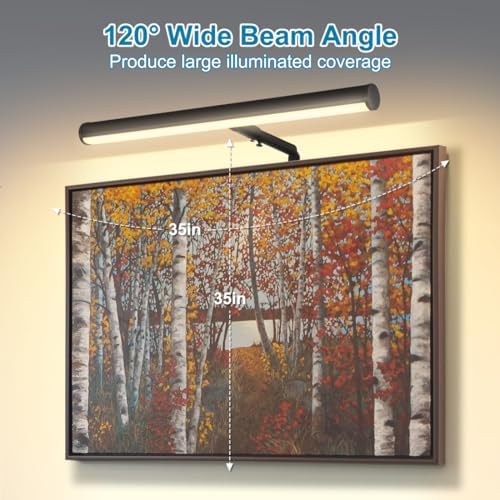 LED Picture Lights for Paintings Plug in, 14 Inch 4W Adjustable Art Light - Image 3
