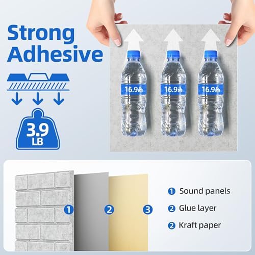 20 Pack Acoustic Panels with Self Adhesive Sound Proof Foam Panels - Image 4