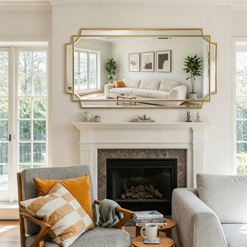 59"x30" Large Rectangle Beveled Mirror - Image 7