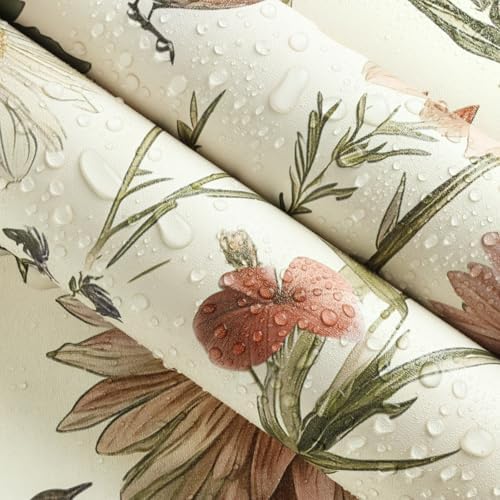 Livebor Vintage Floral and Bird Wallpaper Peel and Stick 16.9” x 118.1” - Image 6