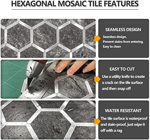 STICKGOO Hexagon Peel and Stick Backsplash Tile, Stick on Backsplash - Image 5