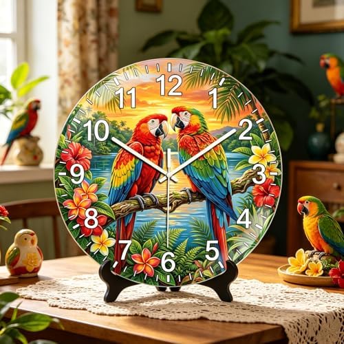 peacoblue Parrot Wall Clocks Battery Operated - Image 3