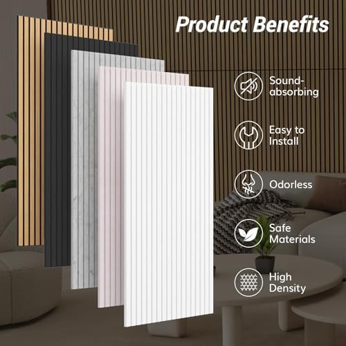 TONOR Large Acoustic Panels Self Adhesive-4 Pack 47.2" X 23.6" X 0.35" - Image 6