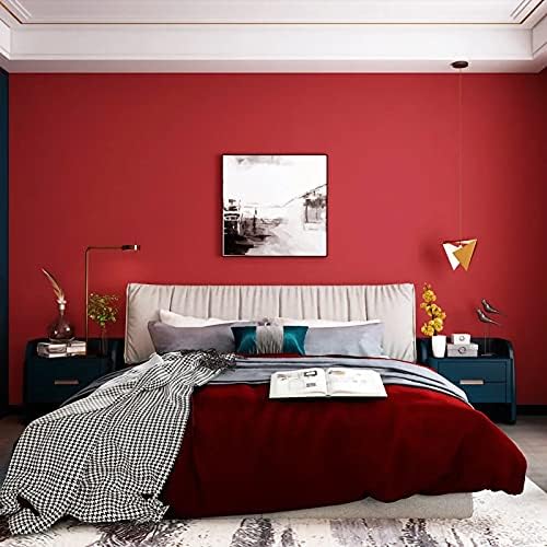 15.7" x 787" Red Wallpaper Red Contact Paper Solid Color Peel and Stick - Image 2
