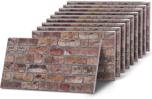 K&B Panels 3D Wall Panels, Rustic Brick Effect Styrofoam Wall Panelling Kit by Unknown