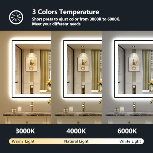 48x32 LED Bathroom Mirror with Lights - Image 5