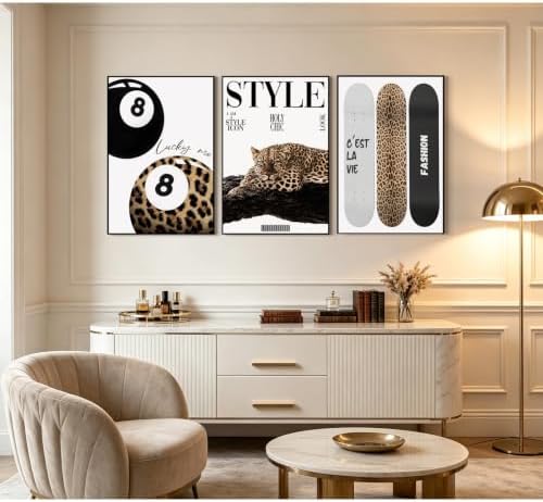 Cheetah Wall Art Leopard Room Decor Pictures Aesthetic Poster Trendy Prints - Image 4