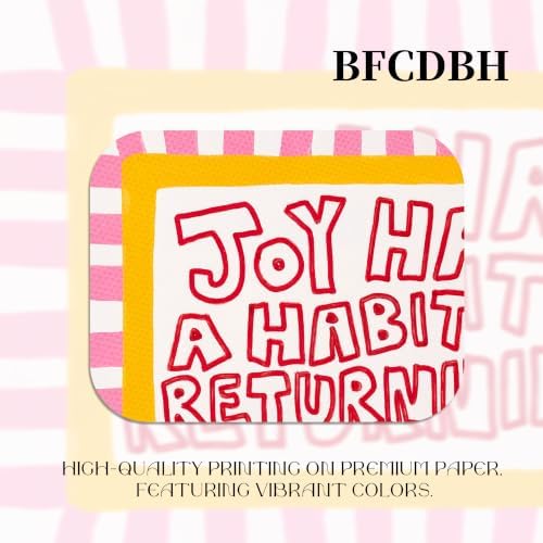 Gold Framed Quote Wall Art, Joy Has A Habit Of Returning Print - Image 3