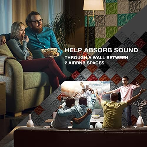 Sonic Acoustics 12 Pack 12 X 12 X 0.4 Inches Acoustic Absorption Panel - Image 2