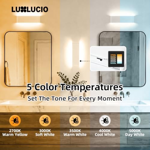 15.4" Hardwired White Rectangular Indoor Up Down LED Vanity Light - Image 6