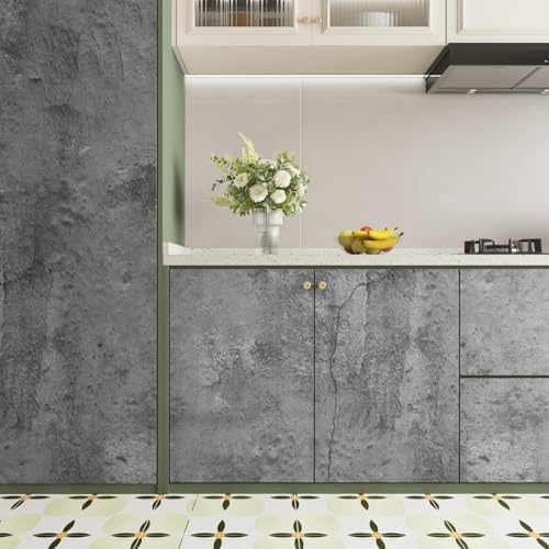 Livelynine 24x197 Dark Grey Limewash Wallpaper Peel and Stick Dark Gray - Image 5