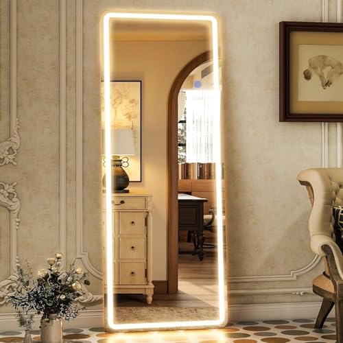 LED Full Length Mirror 71x26 Inch, Lighted Floor Body Mirror - Image 3