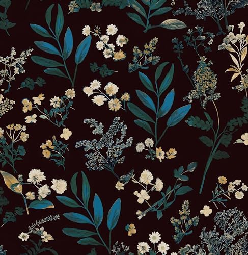 Laatse Vintage Floral Peel and Stick Wallpaper 17.5'' x 118'' by Laatse