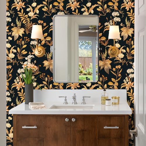 Simon&Siff Vintage Floral Peel and Stick Wallpaper 17.3" x 120" - Image 6