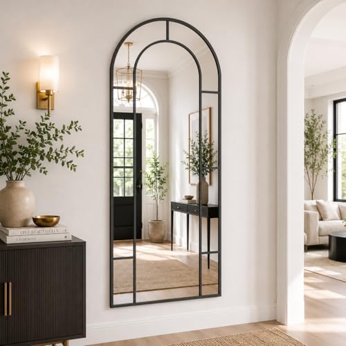Arched Full Length Mirror, Oversized Floor Length Standing Mirrors, Large Body - Image 3