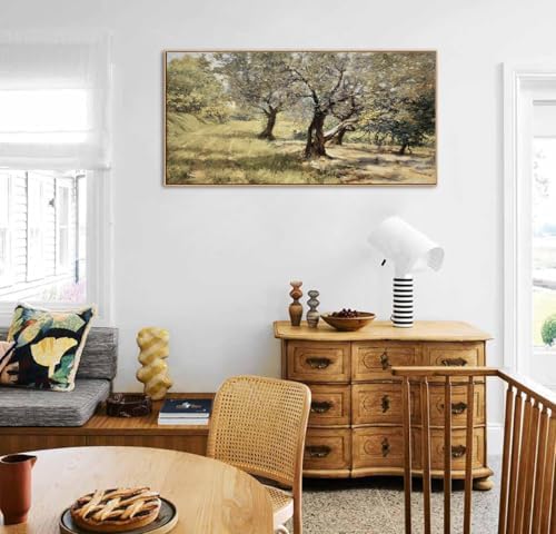DJSYLIFE Large Framed Wall Art, Vintage Olive Grove Landscape, 20x40 Inch - Image 5
