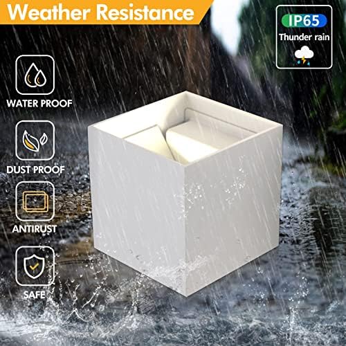 Mille Lucciole 12W 4Pack Outdoor Wall Lights Exterior/Interior, LED White - Image 5