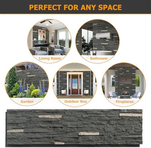 ROOMTEC 1-Pack Faux Stone Wall Covering Panels - Image 6