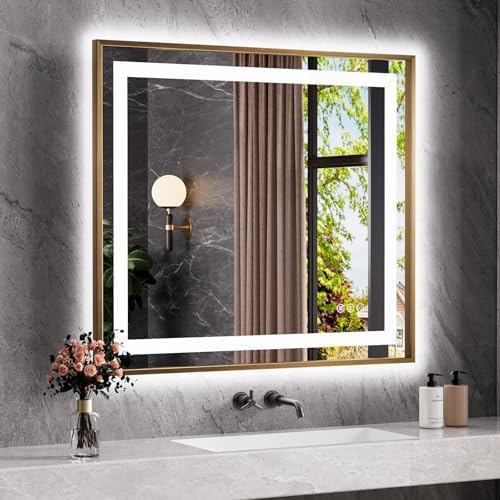 Amorho 40"X36" LED Bathroom Mirror by Amorho
