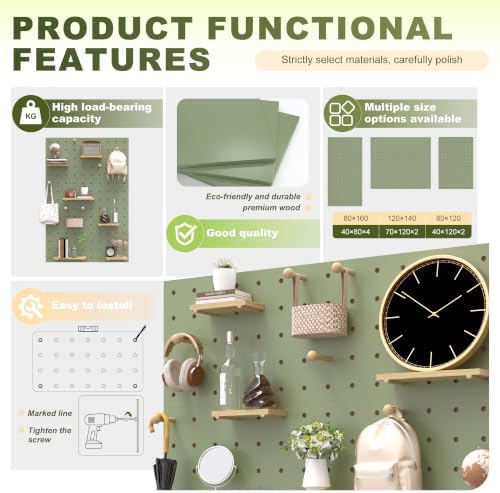 Wooden Modular DIY Pegboard Wall Organizer - Image 5