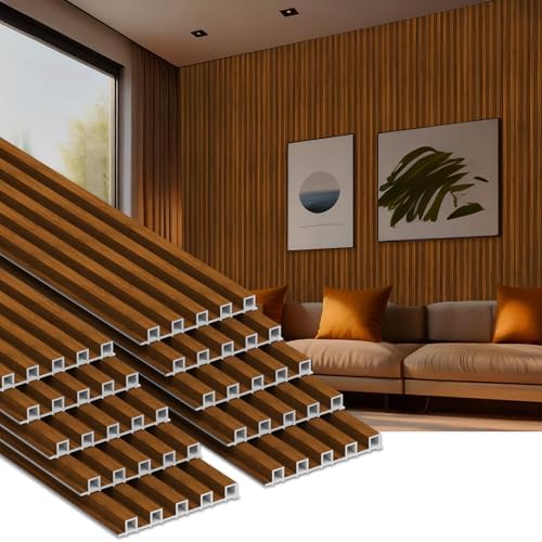 RITOLLO WPC Slat Wall Panels, 90.5 x 7.9 x 0.8Inches 10Pack 3D Accent Wall by Ritollo
