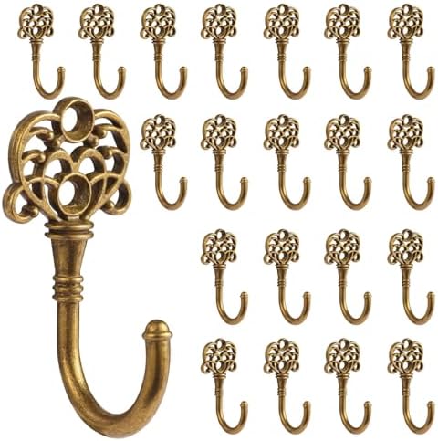 20 PCS Vintage Metal Wall Hooks, Bohemian Decorative Hook by XHIPY