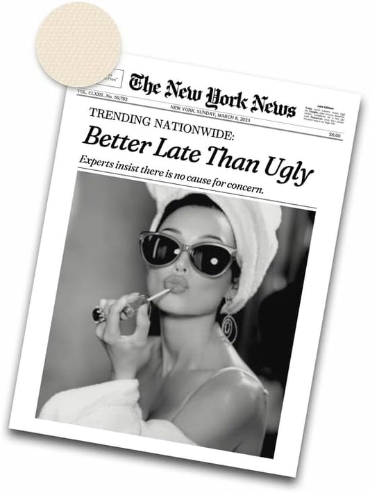 iHery Unframed Hepburn Newspaper Trendy 16x20 in Vintage Headline Canvas Print by iHery