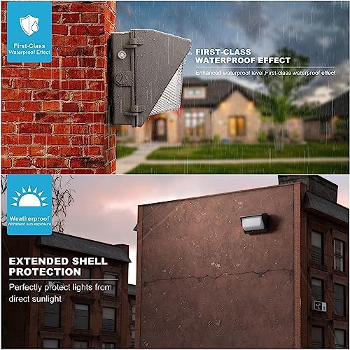 Lightdot 6 Pack 150W LED Wall Pack Lights, Outside LED Exterior Light - Image 3