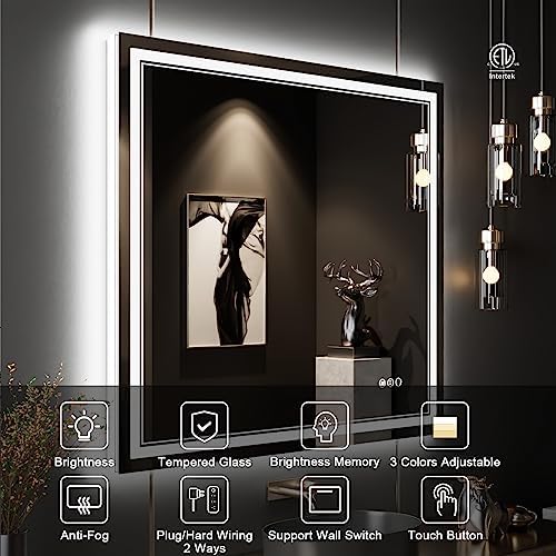 40x36 Inch LED Bathroom Mirror - Image 2