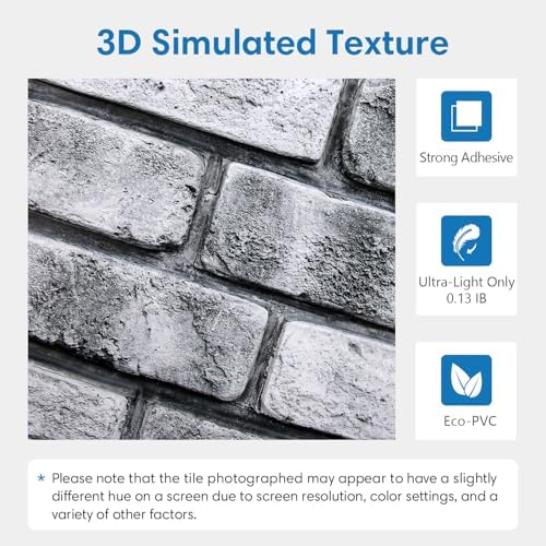 COMSTICKC 3D Faux Brick Wall Panels Peel and Stick - Image 3