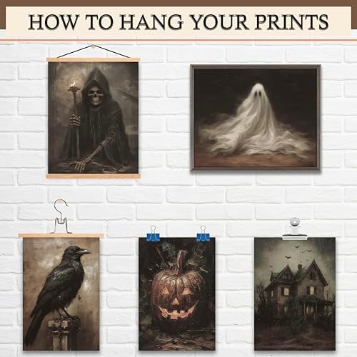 12 Pcs Gothic Halloween Wall Art - Image 5