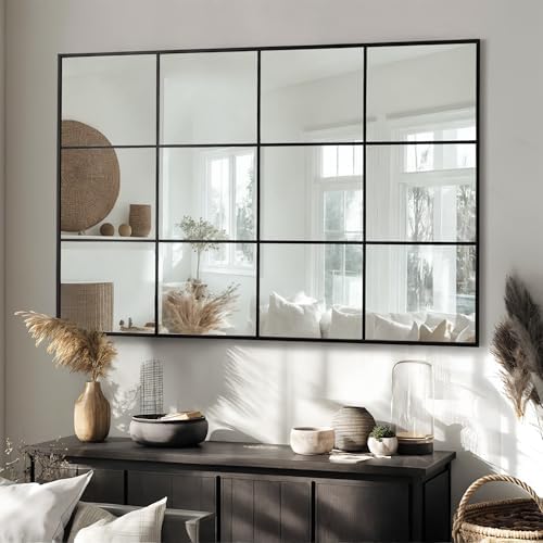Antok Wall Mirror, Metal Framed Wall Mounted Mirror, Hanging or Leaning by AntokMirror