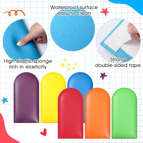 Jetec 12 Pcs Kids Wall Padding Panels, 1.18 Inch Thick Foam Wall Protector - Image 4