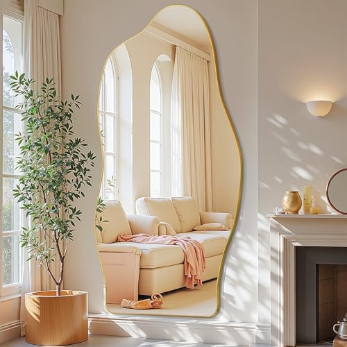 Antok Irregular Full Length Mirror, Standing Hanging Leaning Irregular Mirrors - Image 3