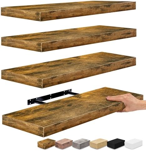 Sorbus Floating Shelves for Wall, Wood Wall Storage by Sorbus