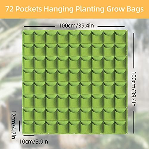 LITLANDSTAR Hanging Vertical Wall Planter, 72 Pockets, 100cm x 100cm, - Image 2