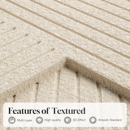 Large Framed Neutral Abstract Wall Art - Image 4