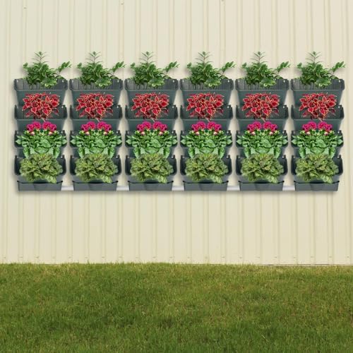 24 Pack Hanging Vertical Wall Planter, 12.99inch Wall Mounted Planter - Image 3